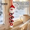 Winter Hobby Kit Crochet Doll Spiral Ornament DIY Kit, Holiday Craft Set with Snowman Pattern Soft Yarn, Beads, Christmas Tree Hanging for Window Wall