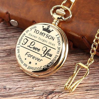 Mode Geschenk Flip Quarz Taschenuhr Geschenke für Sohn Kinder Hals Tragen Medaillon Charme Zifferblatt Geschenke