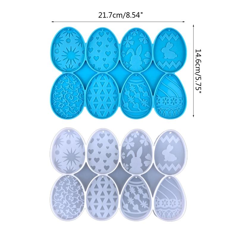Diy Easter Egg Bunny for Key Pendant Decorative Silicone Mold Easter Day Series Charms Resin Casting Mold for Home Decor