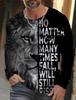 Men's T-shirt pattern lion pattern printing round neck brown 3D printing outdoor daily long sleeved printing clothing designer