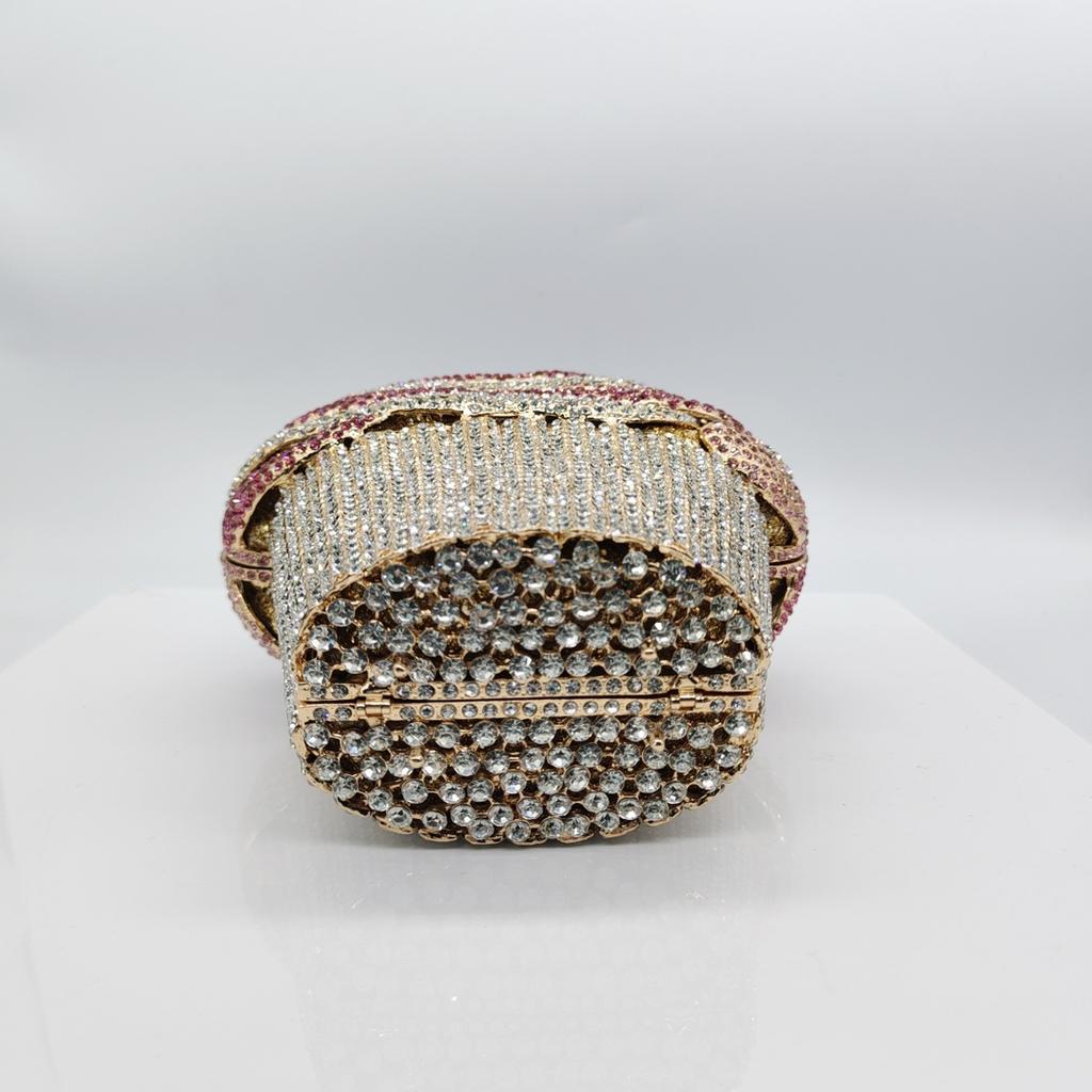 Nouveau Sac de Soirée Pochette Cristal Glace Diamant Rose/Or/Champagne Fête Mariage Sacs à Main Dame Formel Mariage Sacs à Main et Sacs