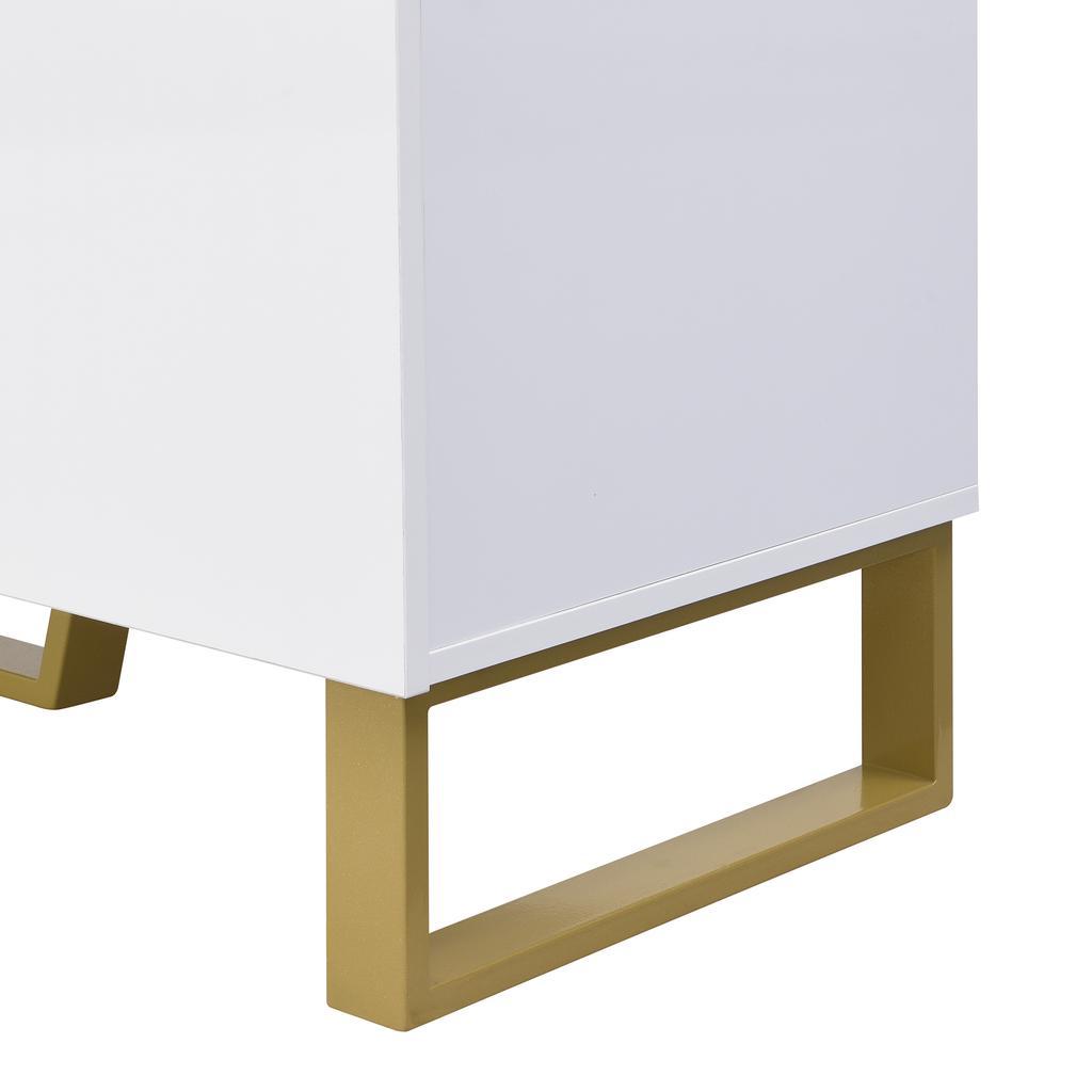 Shoe Cabinet with Large Capacity for the Entryway, Modern Minimalist Hallway Cabinet, Home Organizer with Drawers and Doors.