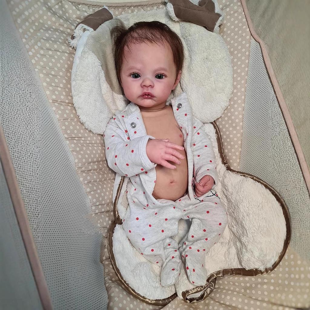 Popular Realistic Vein Capillary Visible Rebirth Doll Meadow 49 Cm Exquisite 3D Painted Reborn Doll Child Elderly Accompany Baby Doll Toy Holiday Gift