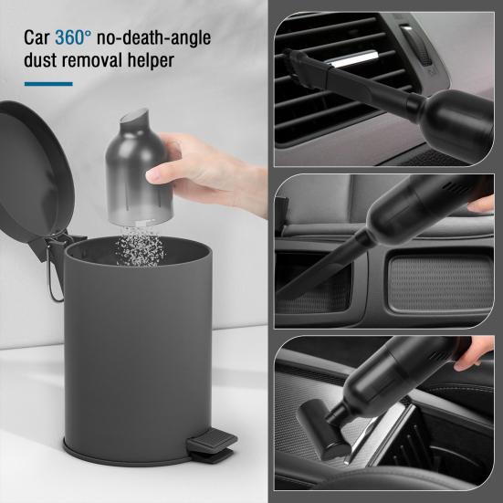 Handstaubsauger 120W 8000PA Tragbar Kabellos Wiederaufladbar Staub Haare Krümel