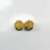 2Pcs Hand Painted Lampwork Glass Flower Bud Beads Vintage Tulip Loose Beads For Diy Bracelet Necklace Phone Chain Jewelry Making