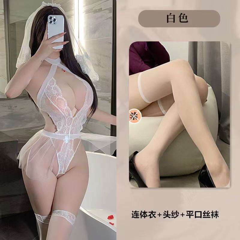 Sex Wedding Dress Underwear Uniform Seduction Sexy Bridal Suit Free Seduction Passion Tease Suit Cosplay