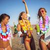 Multicolor LED Hawaii Leis Beach Accessories Silk Petal Flower Wreath DIY Glow In the Dark Hawai Floral Garland Celebration