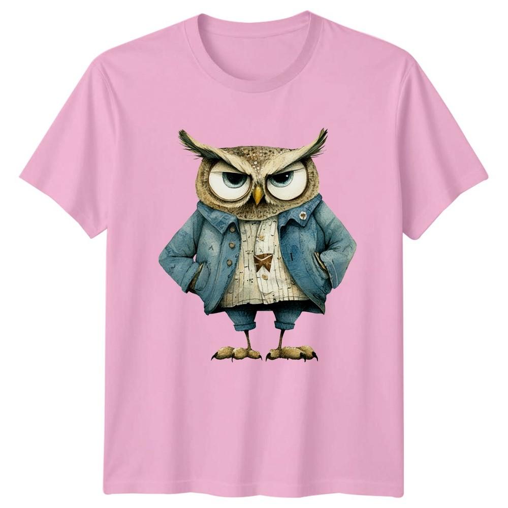 Grumpy Owl Portrait TShirt Nature Bird Lover Birthday Gift