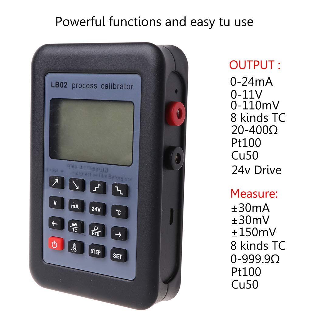 Compact Resistor Current Voltmeter Signal Generator Source Process Calibrator 4-20MA/0-10V/MV LCD Display Durable