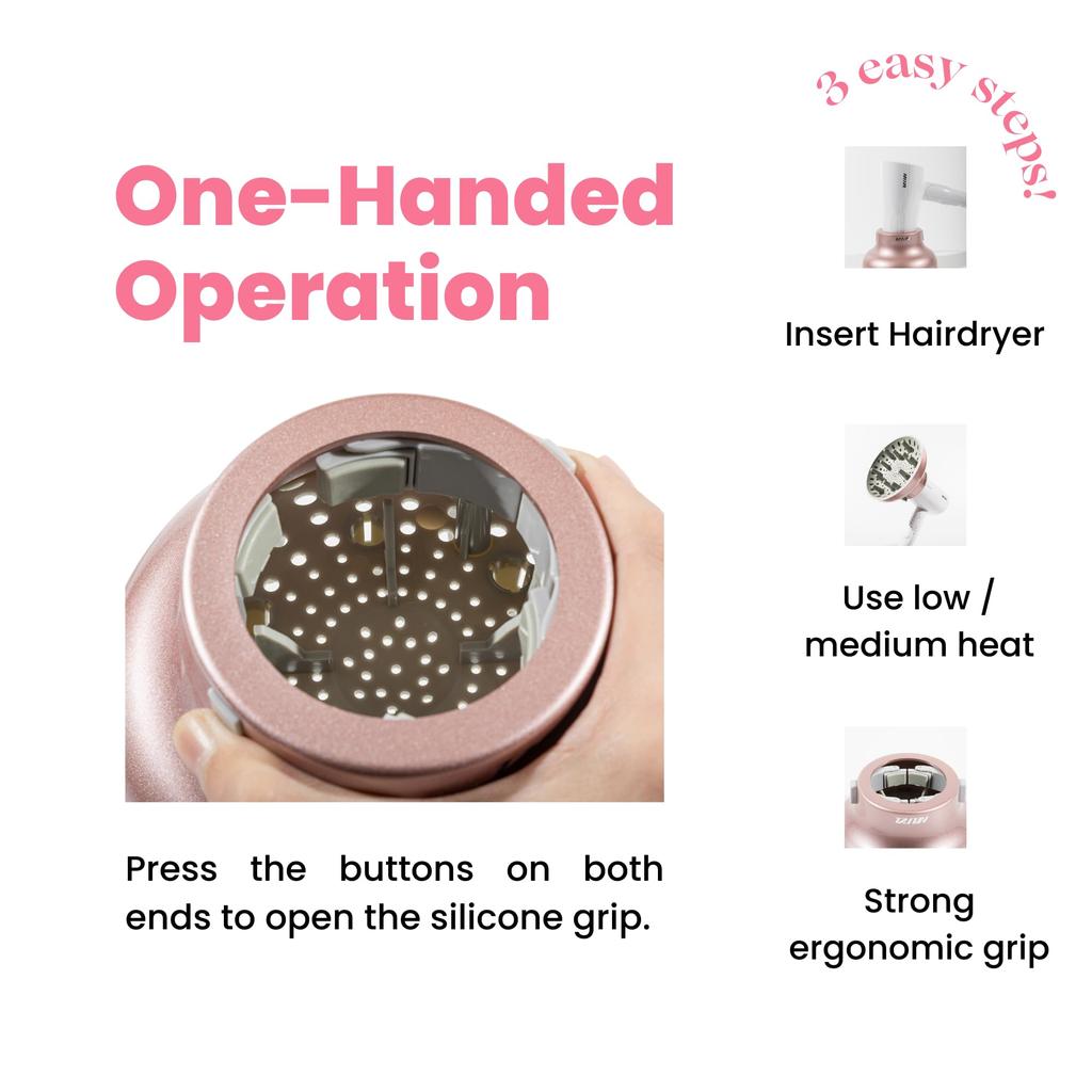 GIHALI Universal Hair Diffuser for Natural Curls and with Hair Dryer Attachment "Super Sturdy" 4.4cm-6.6cm, Waves, (Blue Lagoon)