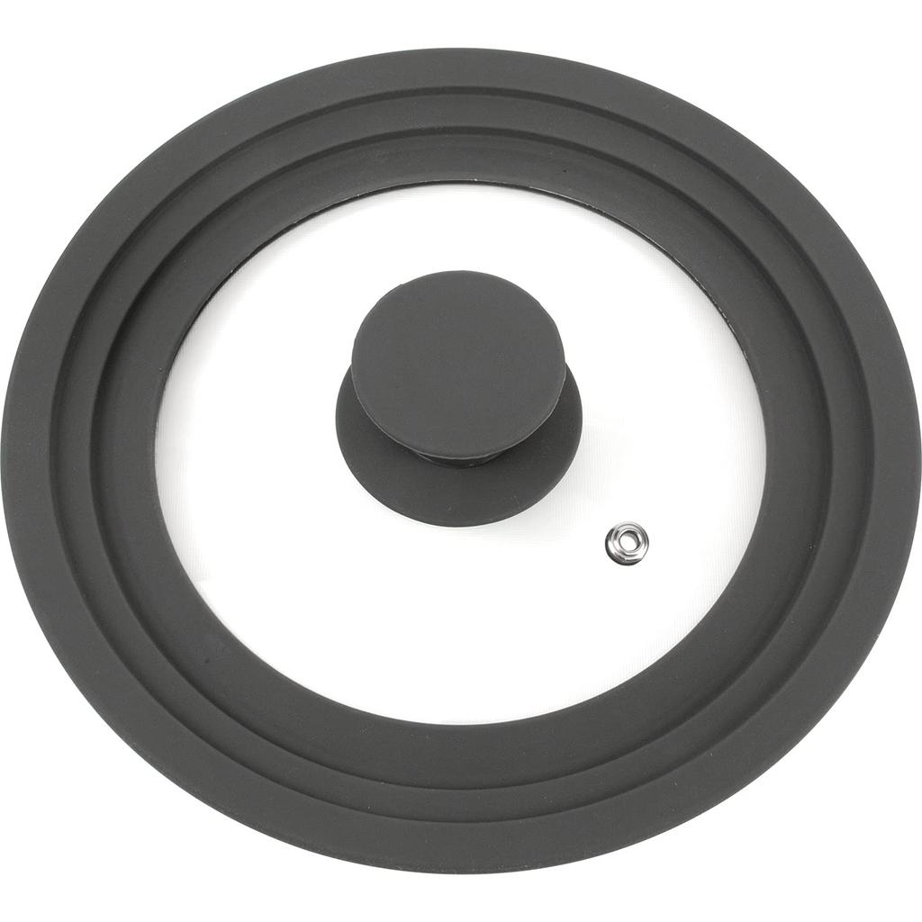 Wahei Freiz Silicone Lid, Glass Lid, 16cm, 18cm, 20cm (compatible with Frying Pans and Pots), Cook Deli AME-7335