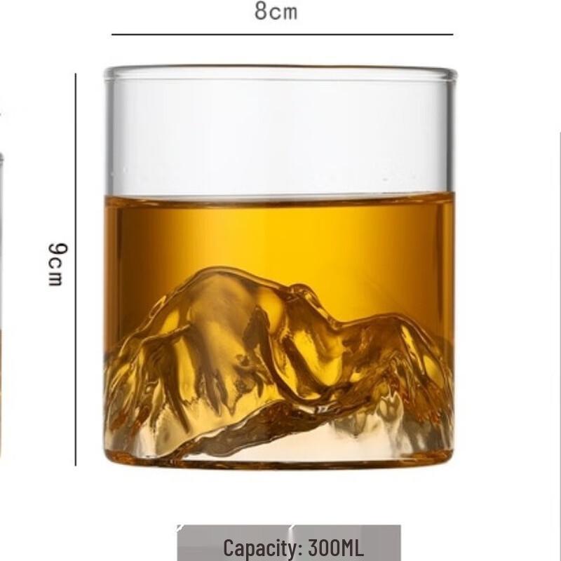 Shangqi Chinese Style Mountain View High Borosilicate Glass Water Cup Set