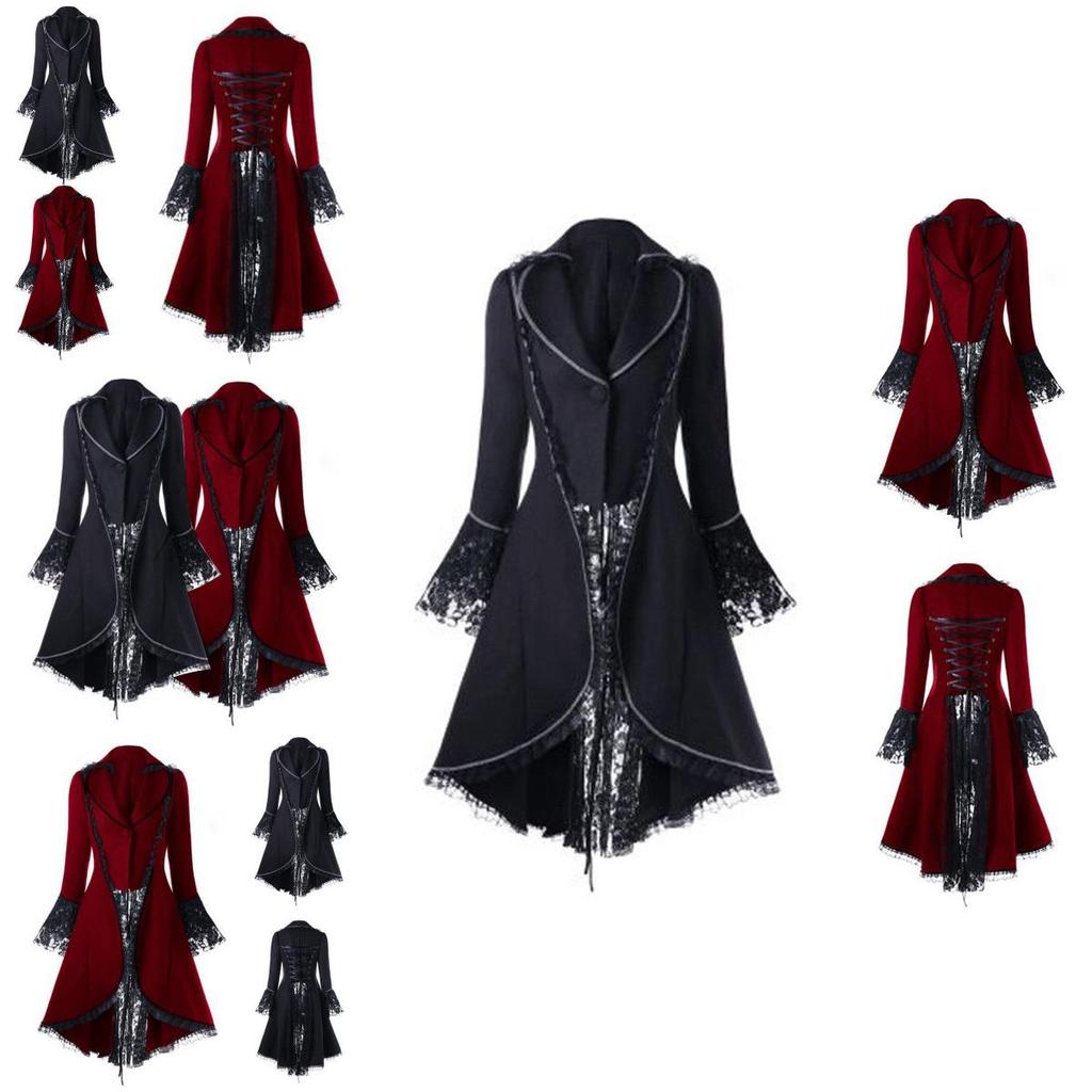 Gotisches Cosplay Outfit Damen Vintage Renaissance Kostüm Mit Korsett-Stil Design