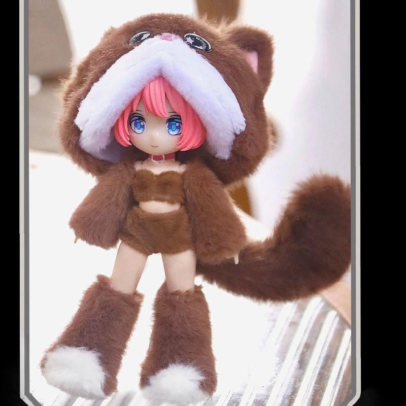 19cm Niedliche Anime-Puppe Komplettset mit Kleidung OB11 GSC DIY Verkleidungsspielzeug