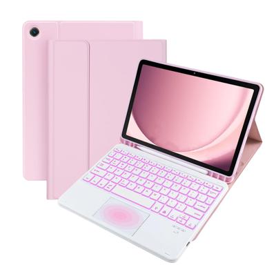Teclado compatible con Bluetooth para tableta con funda protectora Diseño retroiluminado colorido Funda con teclado inalámbrico sin latencia para Samsung Galaxy Tab A9 Plus