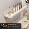Moderne Stahl-Badezimmer-Wandregal mit abnehmbaren Haken für Dusch- und Toilettenaufbewahrung