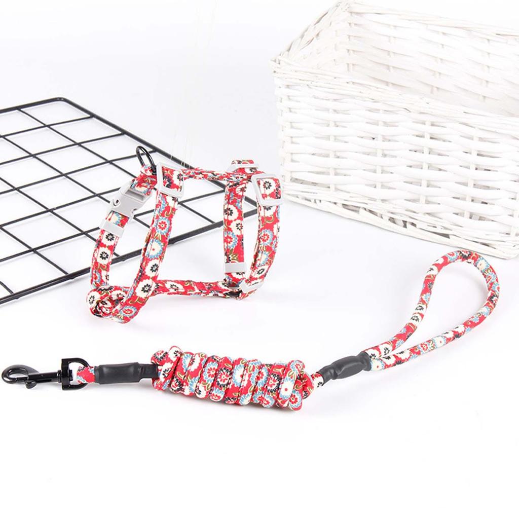 Cat Harness and Leash for Walking, Traction Rope Easy Control Adjustable Kitty Cats