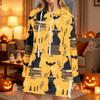 Women's Halloween Printed Long Sleeve Hoodie Casual Fashion Pullover Top