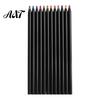 Pencils for Toddlers 12PCS Rainbow Colored Pencils, with Black Wood Barrel And Durable Lead Core, Art Training Sketching Kids Supplies Classroom