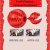 Dog Toy Ball Snack Dispenser Non-toxic Anti-Bite Boring Interactive and Puppy Dog Food Dispenser Teeth Cleaning Dog Toy Dog Training 7CM Red