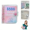 1Pc Mini Binder Saving Challenge 150/300/500/1000 dolarů Úsporný rozpočet Hotovostní obálka Peněženka Budget Binder Notebook Planner