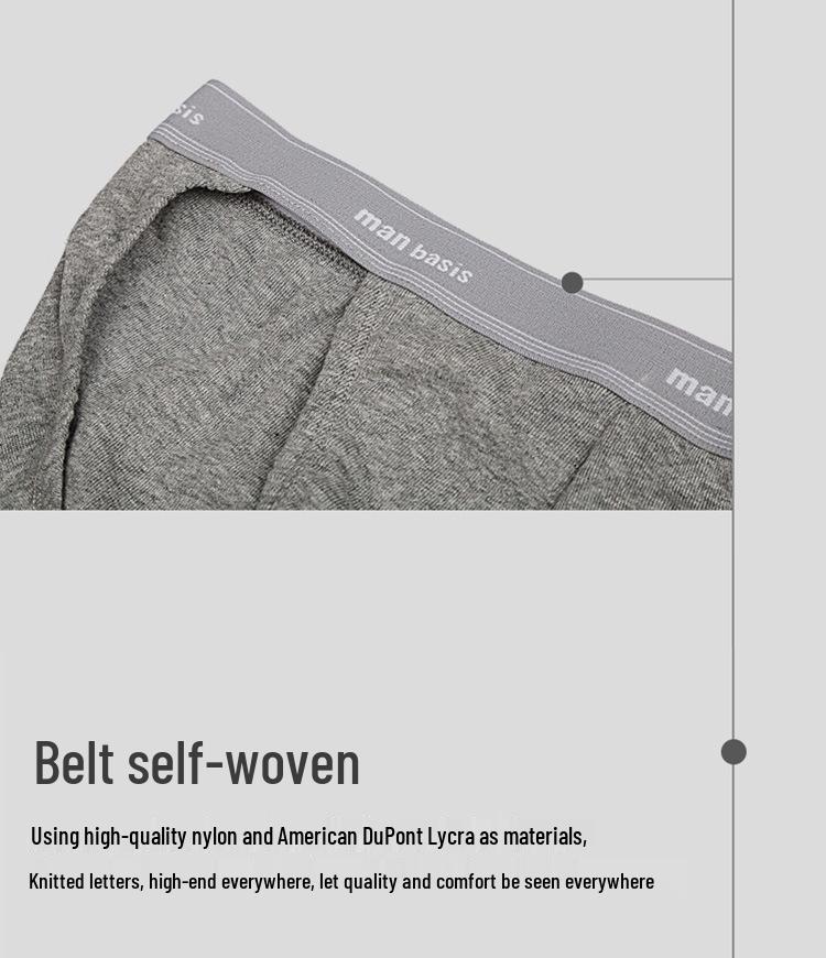 Men's Plus Size Mid-Rise Breathable Cotton Briefs