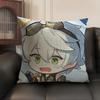 Bennett Cute Genshin Impact Cushion Cover Natural Linen Organic Fabric Double-Sided Printing Sofa Home Decor Gift Pillow Case