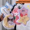 Kuromi & My Melody Coral Fleece Kids' Bathroom & Kitchen Hand Towel - Absorbent Hanging Square Design