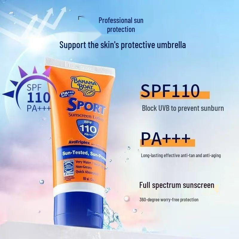 Banana Boat SPF100 Sunscreen Lotion, Waterproof & Sweatproof for Outdoor Military Training, Unisex, 90ml