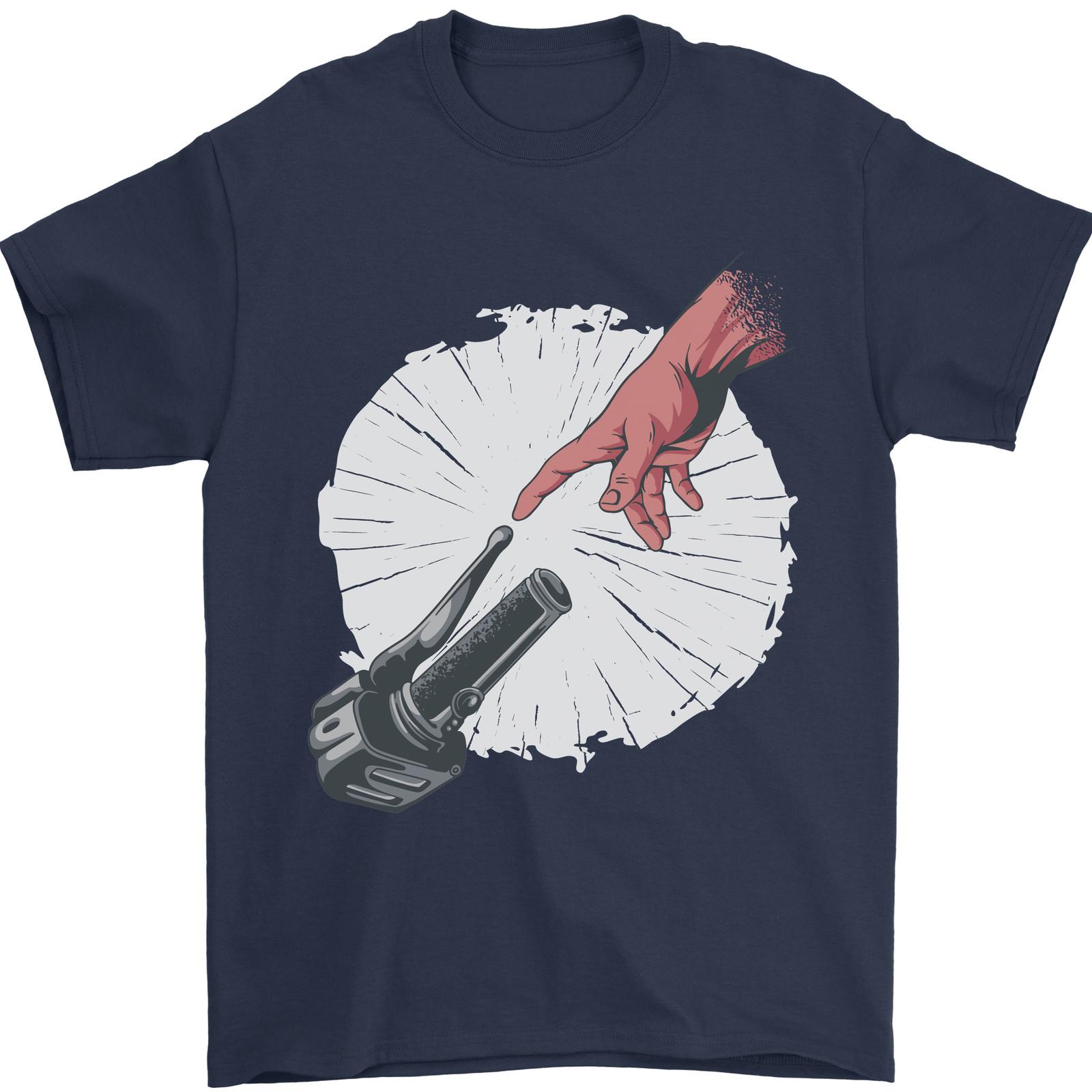 Creation Biker Motorbike Motorcycle Funny Mens T-Shirt 100% Cotton M