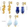Trendy Drop Earrings For Women Girls Featuring Marine Life Design Dangle Ear Studs Comfort Fit Jewelry Gift
