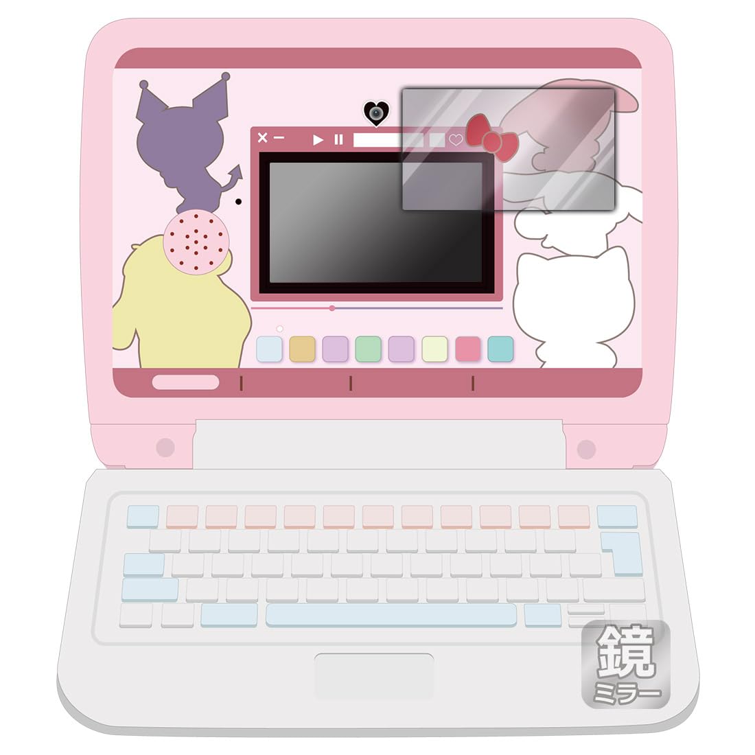 КПК Kobo Камера и Мышь Настройка Персонажи Sanrio Совместимость с ПК Защитная пленка для экрана Зеркальный щит [Зеркальный глянцевый] Сделано в Японии