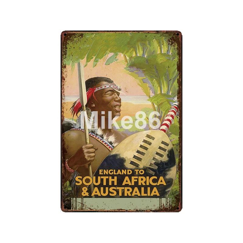 

[ Mike86 ] South Africa ECYPT SENEGAL TUNISIE KAIRO MAROC Giraffe zebra lion Travel Metal Posters Tin sign Deco 20*30 CM LT-1 20x30cm（7.8x11.8inch）