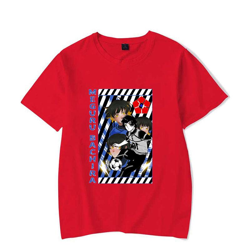 New Funny Anime BLUE LOCK Printed T-shirts Fashion Women Short Sleeve Cool Summer Casual Tops Loose Shirt Tees