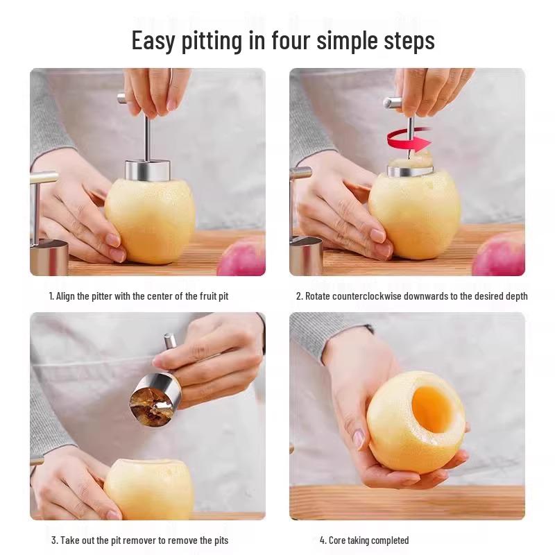 Stainless Steel Apple & Pear Corer/Pitter Tool