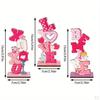 3x Love Tabletop Centerpiece Signs, Wooden Table Sign Valentines Decorations, Topper