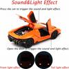 1/32 Scale Alloy Collectible Orange Lambor LP770 Toy Pull Back Vehicles Diecast Cars Model with Light & Sound
