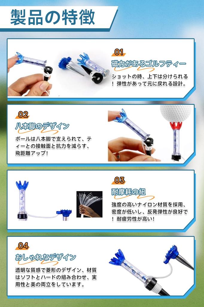 YFFSFDC Golf Tee Magnetisches Tee Golf Langes Tee Golf Halter