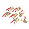 Red Handle Pneumatic Connector Pipe Fittings Hose Barb Coupler Ball Valve  Water Oil Air Gas Fuel