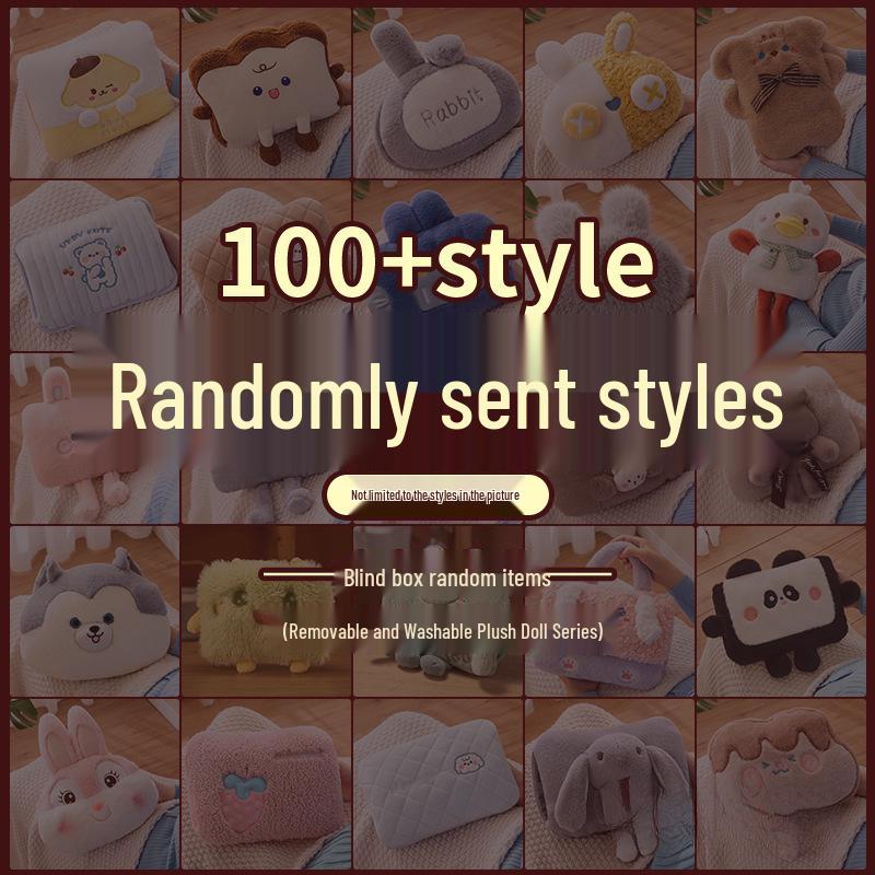 Rechargeable Plush Hot Water Bottle Hand Warmer - Cute Explosion-Proof Design for Baby Girls, Winter Use.