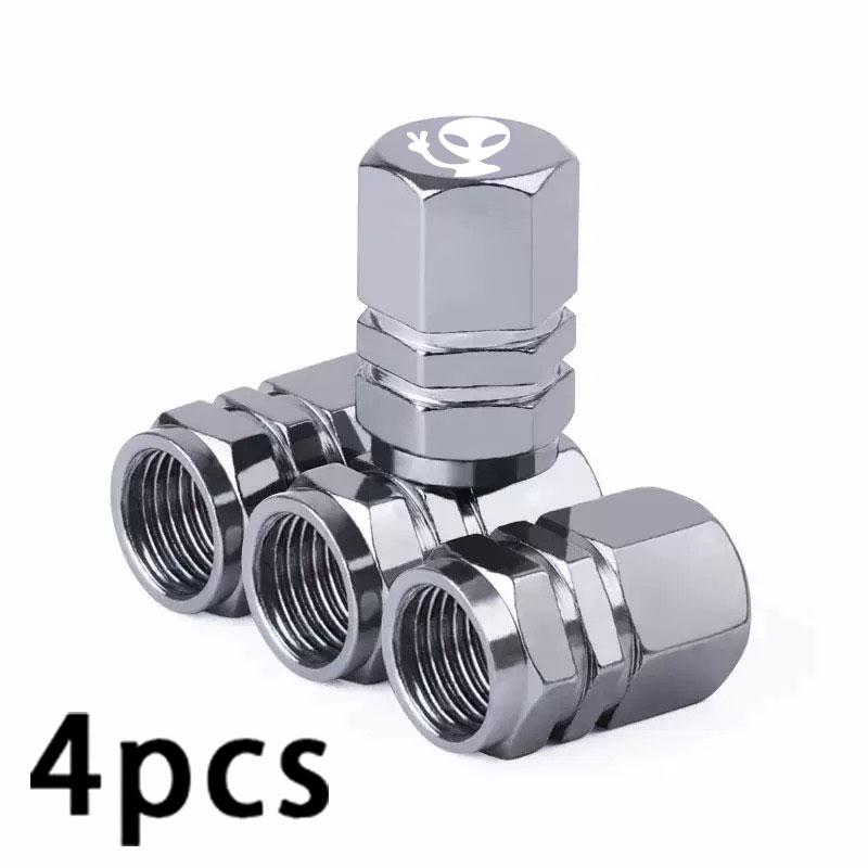 

4PCS Colorful Alien Car Wheel Tire Valve Cap Stem Air Cover For Car Styling Truck Car Motorbike Bike Accessorie