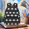 Funny Cat Programmer Printed Backpack Student Boys Girls BookBag Kids School Bag Computer Shoulder Bags for Men Women