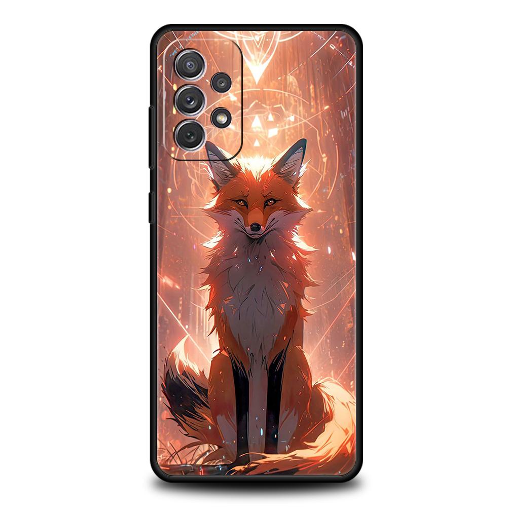 Animal The Fox Phone Case for Samsung Galaxy A15 A14 A25 A54 A34 A51 A71 A72 A73 A32 A52 A52S A11 A21S A31 A41 5G Soft Shell Bag