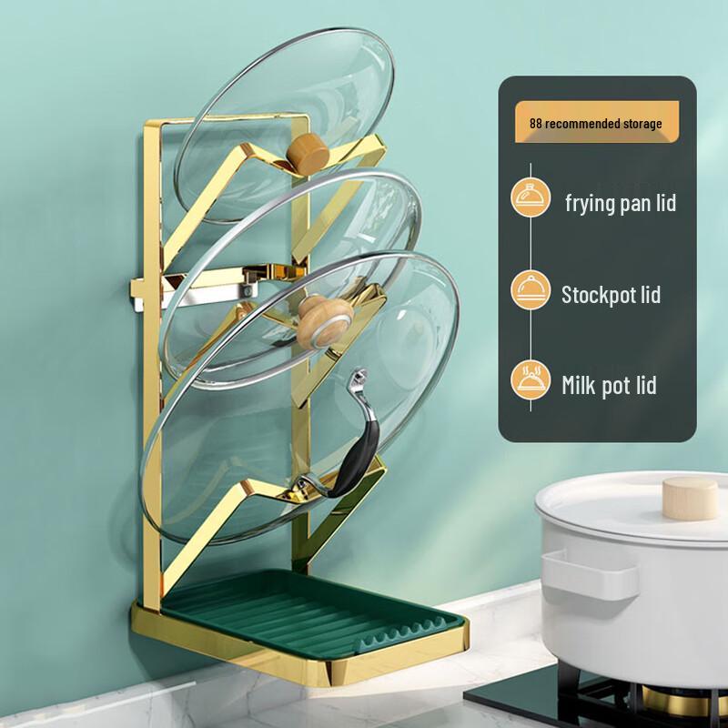 Kitchen Pot Lid and Cutting Board Storage Rack
