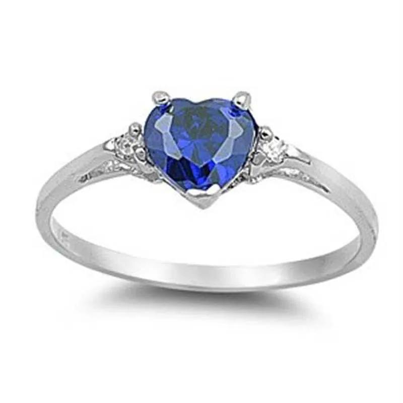 Romantic Pink Heart Shaped Ring For Female Cubic Zirconia Bridal Wedding Party With Minimalist Fashion Jewelry Accessories