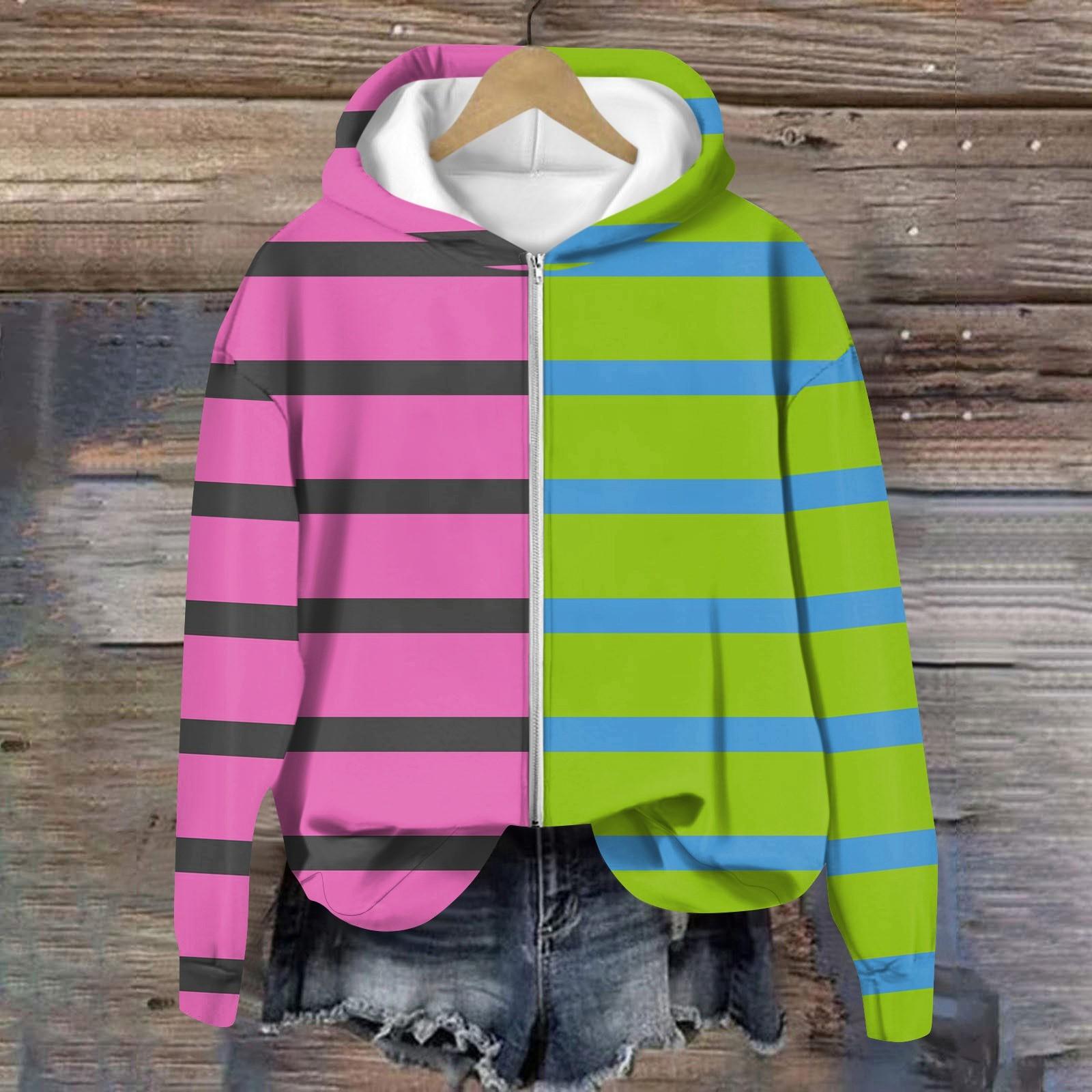 

Жіночі куртки. Пальто з довгим рукавом. Верхній одяг із принтом на блискавці. Повсякденні куртки M зелений