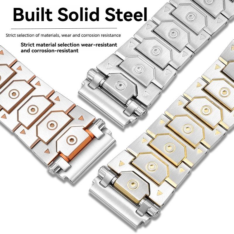 For Casio Watch GST-B100/S140/S110/S120/W130L/W300/400G/310 Modified Steel Belt Stainless Steel Belt Men's Recessed Bracelet