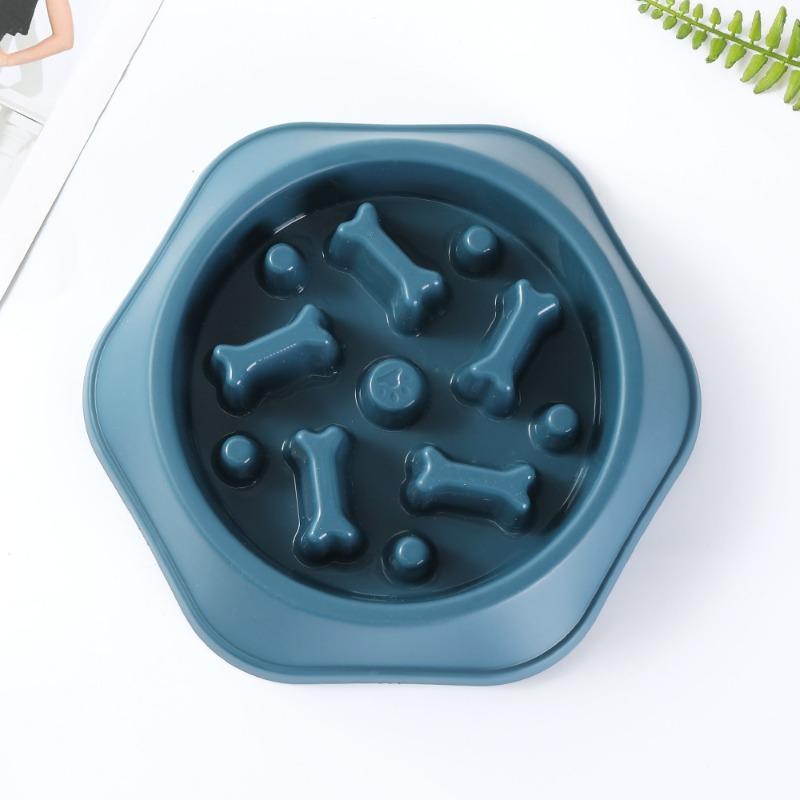Anti-choking Pet Bowl, Anti-tipping Dog Bowl, Dog Bone Slow Food Single Bowl, Anti-choking and Anti-tipping