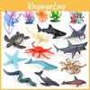 Authentisches Miniatur-Meereslebewesen-Modellset mit Delfin, Schildkröte, Krabbe und Oktopus – perfekt als Geschenk