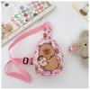 Printing Capybara Children Crossbody Bag Cartoon Casual Outdoor Bag Shoulder